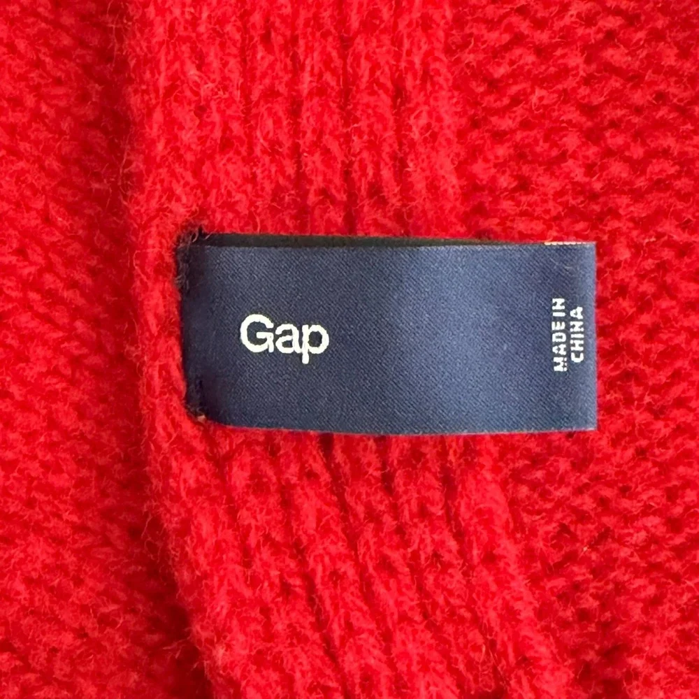 Gap‎ Lambswool Striped Scarf Gray Red Unisex